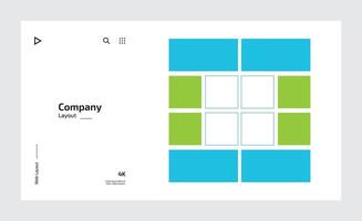 kreativ Geschäft Landung Seite Design mit mehrere farbig Formen vektor