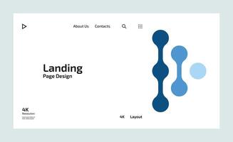 kreativ företag landning sida design med flera olika färgad former vektor