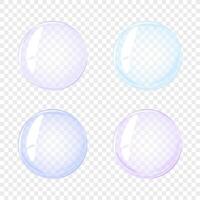 Farbe Wasser Blase. Seife Blase, Kristall Glas Ball. Schönheit Produkt, Feuchtigkeit, Hautpflege Luftblasen oben Sicht, streuen spritzt vektor