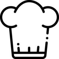 en kock hatt ikon på en vit bakgrund vektor