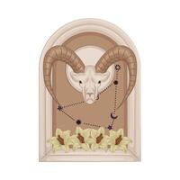 illustration av capricorn zodiaken vektor