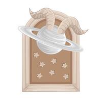 illustration av capricorn zodiaken vektor