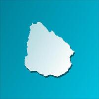 vektor isolerat förenklad illustration ikon med blå silhuett av uruguay Karta. mörk blå bakgrund