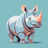 ai generiert Nashorn Karikatur Illustration Clip Kunst Vektor Design