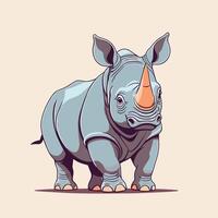 Nashorn Karikatur Illustration Clip Kunst Vektor Design