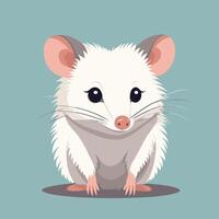 opossum tecknad serie illustration klämma konst vektor design