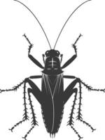 ai genererad silhuett cricket insekt djur- svart Färg endast vektor