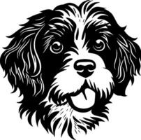 terrier - minimalistisk och platt logotyp - vektor illustration