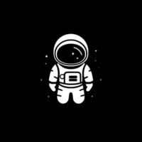 astronaut - minimalistisk och platt logotyp - vektor illustration