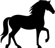 Pferd - - schwarz und Weiß isoliert Symbol - - Vektor Illustration