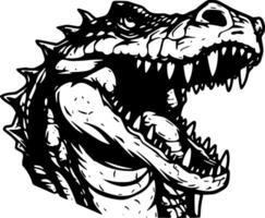 Alligator - - minimalistisch und eben Logo - - Vektor Illustration