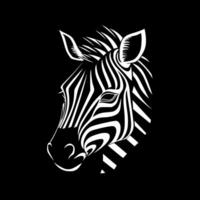 zebra - minimalistisk och platt logotyp - vektor illustration