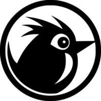 Vogel - - schwarz und Weiß isoliert Symbol - - Vektor Illustration
