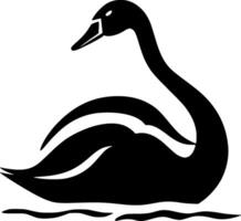 Schwan - - minimalistisch und eben Logo - - Vektor Illustration