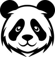 panda - minimalistisk och platt logotyp - vektor illustration