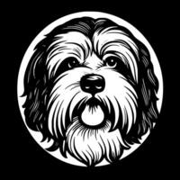 havanese - minimalistisk och platt logotyp - vektor illustration