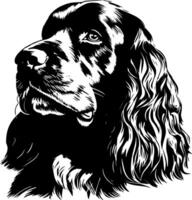 cockerspaniel spaniel - minimalistisk och platt logotyp - vektor illustration