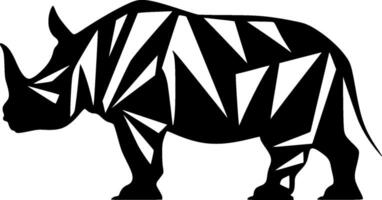 Nashorn - - schwarz und Weiß isoliert Symbol - - Vektor Illustration