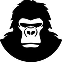 gorilla - minimalistisk och platt logotyp - vektor illustration