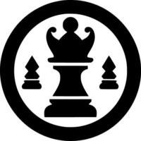 Schach - - schwarz und Weiß isoliert Symbol - - Vektor Illustration