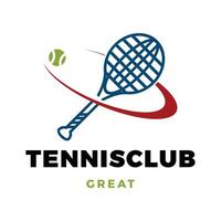 tennis klubb ikon logotyp design mall vektor