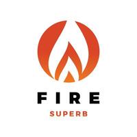 Feuer-Symbol-Logo-Design-Vorlage vektor