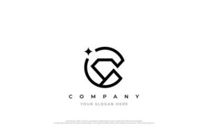 Initiale Brief c Diamant Logo Design vektor