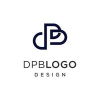 Brief D, P, b Monogramm Logo Symbol Design Inspiration vektor