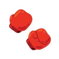 boxning handske. två röd element av atletisk sportkläder. professionell näve bekämpa. tecknad serie dragen illustration. sport kondition Utrustning. bekämpa och träffa. stansa och bekämpa. vektor