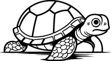 tecknad serie sköldpadda vektor illustration isolerat på vit bakgrund. söt tecknad serie sköldpadda.