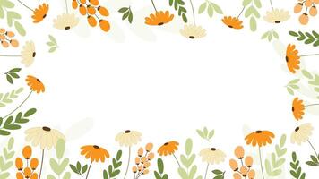 abstrakt bunt Blume Hintergrund Vektor Design Blumen- Rand Rahmen