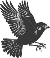 ai generiert Silhouette Haus Spatz Vogel Tier fliegen schwarz Farbe nur vektor