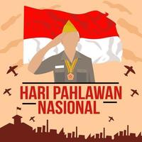 Tag der indonesischen Nationalhelden vektor