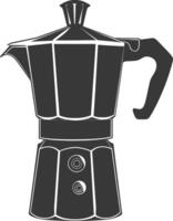 ai generiert Silhouette Kaffee Hersteller schwarz Farbe nur vektor