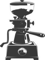 ai generiert Silhouette Kaffee Schleifer schwarz Farbe nur vektor