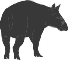 ai generiert Silhouette Tapir Tier schwarz Farbe nur vektor