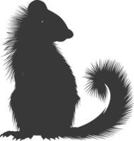 ai generiert Silhouette Skunk Tier schwarz Farbe nur vektor