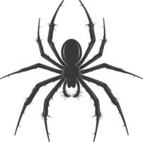 ai genererad silhuett Spindel djur- svart Färg endast vektor