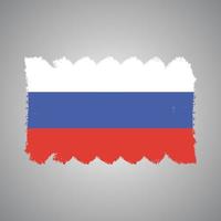 Russland-Flagge mit Aquarell gemaltem Pinsel vektor