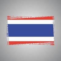 Thailand-Flagge mit Aquarell gemaltem Pinsel vektor