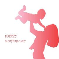schön glücklich Mütter Tag Gruß Karte vektor