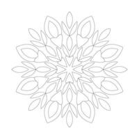 blommig färg bok mandala enkel design sida vektor fil