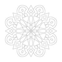 färg bok lätt mandala design sida vektor fil