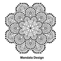 Erwachsene Mandala Design Färbung Buch Seite Vektor Datei