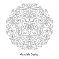 vuxen lugn symmetri mandala design färg bok sida vektor fil