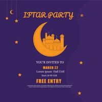 iftar inbjudan affisch design för social media vektor