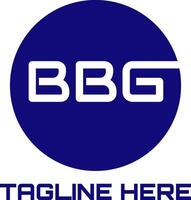 bbg monogram cirkel logotyp design vektor