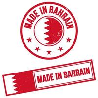 tillverkad i bahrain stämpel tecken grunge stil vektor