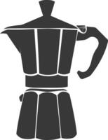 ai generiert Silhouette Kaffee Hersteller schwarz Farbe nur vektor