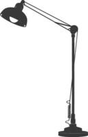 ai generiert Silhouette Fußboden Lampe schwarz Farbe nur vektor